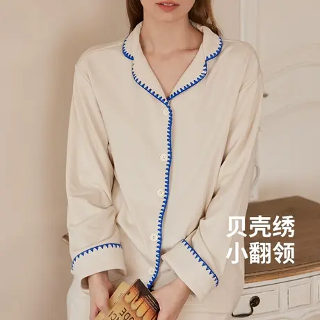 弗利少女睡衣秋冬季女保暖居家服2024新款加绒可外穿棉家居服套装商品大图