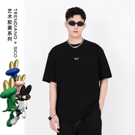 TRENDIANO艺术胶囊系列宽松休闲潮流圆领短袖T恤男商品大图