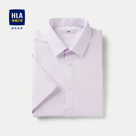 HLA/海澜之家商务绅士短袖正装衬衫2024春夏新凉感利落有型上衣男商品大图