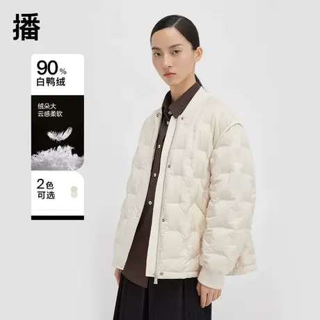 【聚划算直播】播弹力棒球领羽绒服DDQ4RD5468图片