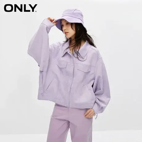 ONLY奥莱夏季新款时尚简约翻领蝙蝠袖纯色宽松外套女商品大图