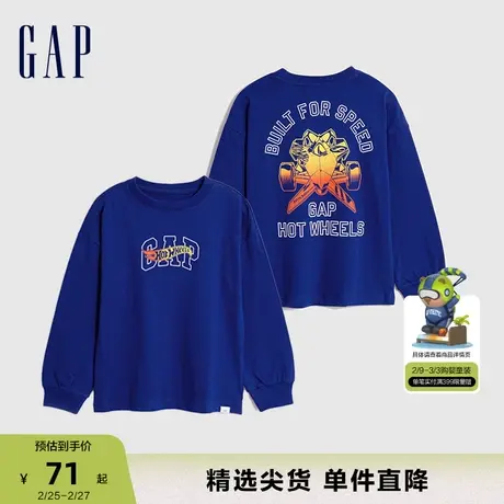 【风火轮联名】Gap男幼童春秋长袖T恤儿童装纯棉洋气上衣774029商品大图