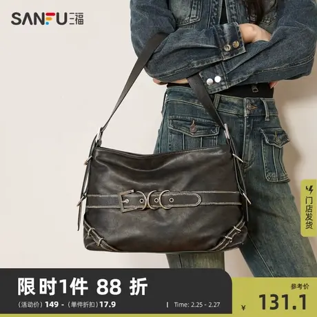 三福挎包女包2024新款通勤元宇宙Y2K小众包包大容量斜挎包480258商品大图