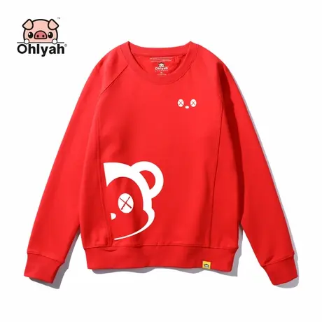 小老鼠年新年装卫衣情侣装红色加绒加厚宽松大码男女学生班服定制商品大图