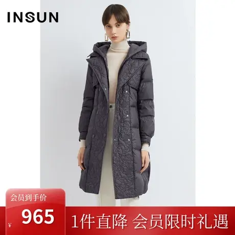 恩裳2022冬季时尚压花工艺休闲假两件保暖鹅绒羽绒服商品大图