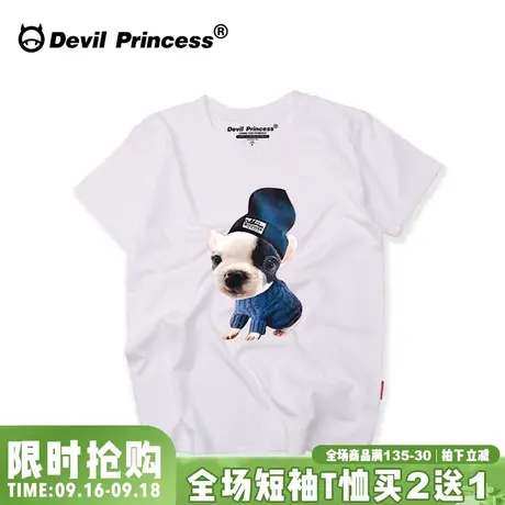韩国ulzzang原宿可爱卡通狗狗t恤女短袖韩版学生chic宽松bf体恤女商品大图