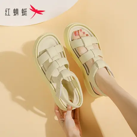 红蜻蜓休闲女鞋厚底2023年夏季外穿新款罗马鞋仙女风配裙子旗舰店商品大图