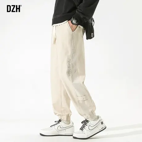 男士秋季束脚裤子男韩版潮流2023新款宽松运动裤哈伦裤工装裤长裤商品大图