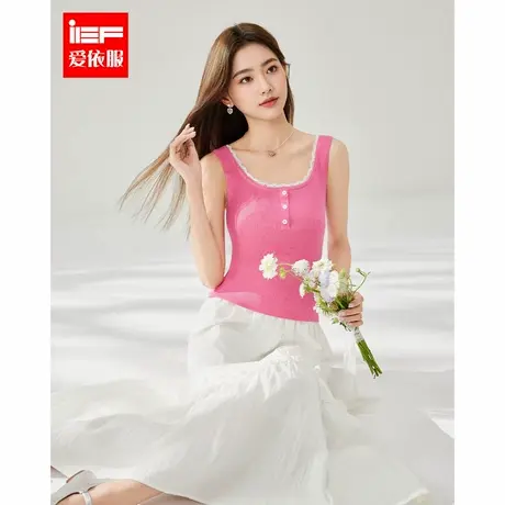 IEF/爱依服上衣2025夏季新款精致性感女人味高级感修身女短背心图片