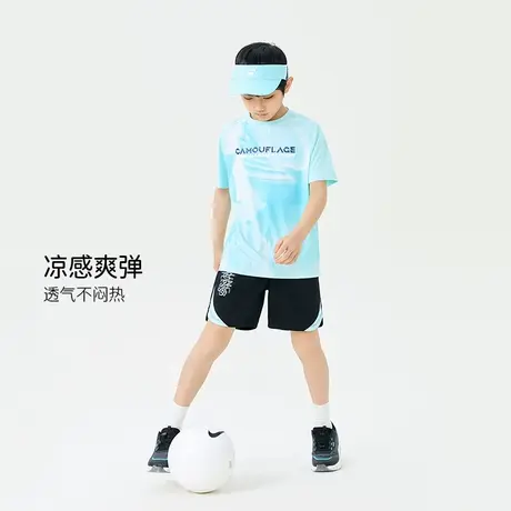 回力男童速干短袖套装夏季凉感儿童足球训练服中大童运动两件套PL图片