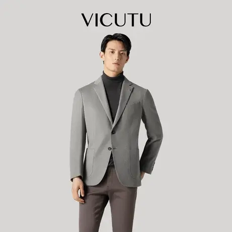 VICUTU/威可多男士单西服春秋款羊毛柔软舒适商务休闲西装外套图片
