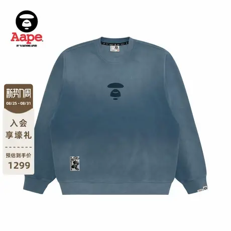 Aape旗舰店男装秋冬复古水洗做旧潮流休闲圆领卫衣C381XXP图片