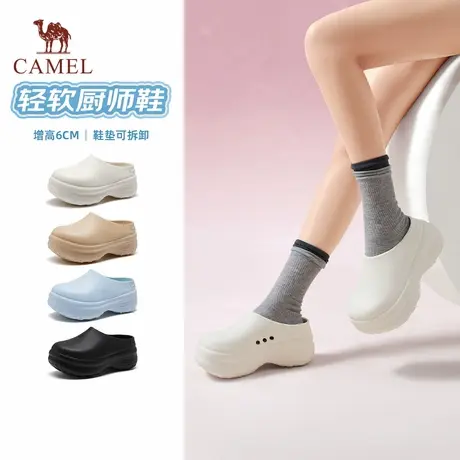 骆驼女鞋2025秋季新款一字拖鞋时尚潮流沙滩鞋日常百搭休闲鞋图片