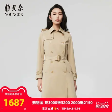 【商场同款】雅戈尔女士风衣秋季新款官方商务休闲单风衣外套女商品大图