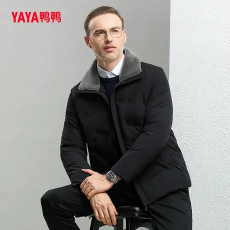 鸭鸭羽绒服男2023年秋季新款短款翻领商务休闲保暖外套Y图片