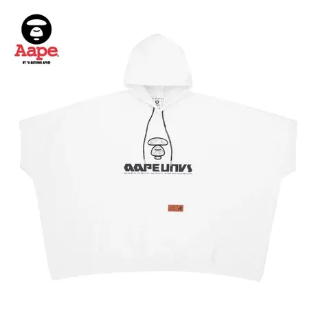 Aape旗舰店男装春夏山系字母印花抽绳潮流连帽短袖T恤0930XXI图片