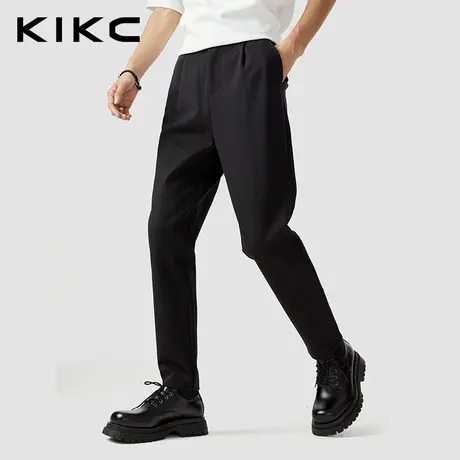 kikc休闲裤男2023秋季新款商场同款高端商务百搭潮流松紧腰裤子商品大图