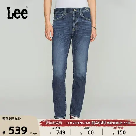 Lee商场同款男款中蓝色705标准锥形磨毛牛仔裤LMB100705101-189图片