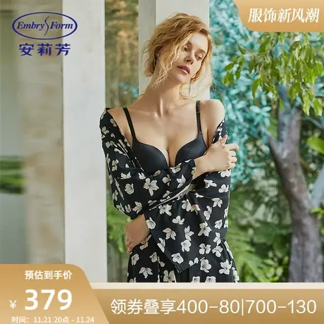 安莉芳薄款印花纯棉睡袍女士系带休闲可外穿家居服ELW0314图片