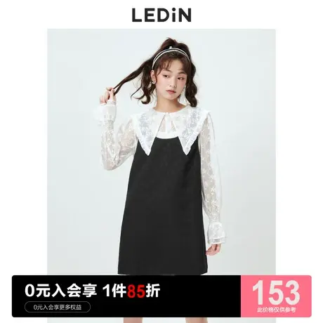 乐町大翻领蕾丝衬衫休闲夏季新款甜美白色上衣女宽松设计感小众商品大图