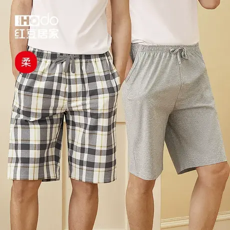 红豆男士纯棉沙滩裤睡裤短裤宽松薄款大裤衩速干五分裤家居裤夏季商品大图