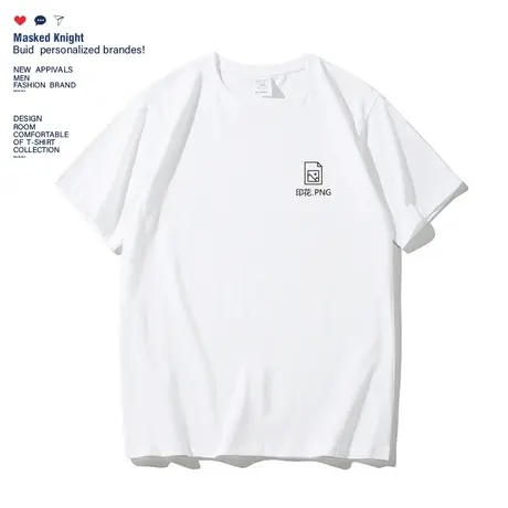 2020夏季新款趣味印花.PNG短袖t恤男学生纯棉宽松休闲情侣打底衫商品大图