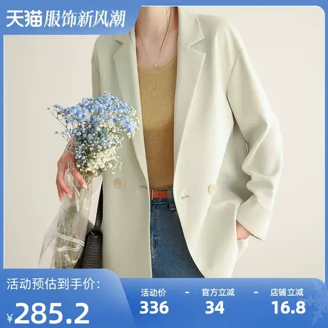 嘉茱莉2025年春秋新款西装外套女高级设计感小众休闲小西服女上衣商品大图