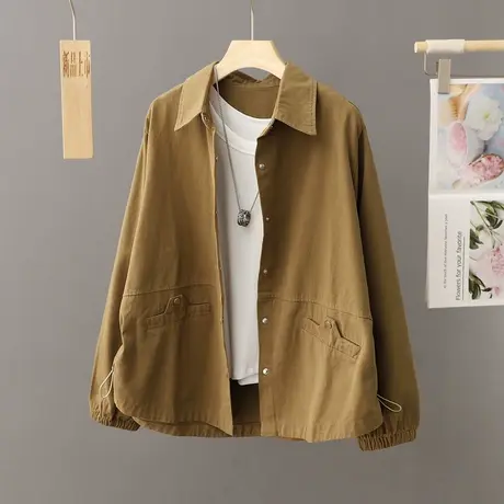 春秋休闲外套女设计感小众洋气百搭纯色短外套2024新款上衣开衫潮图片