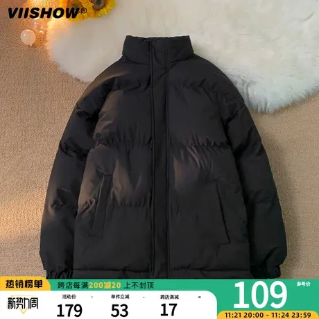 VIISHOW保暖宽松面包服潮牌加厚衣服冬季男生痞帅棉衣美式棉服男商品大图