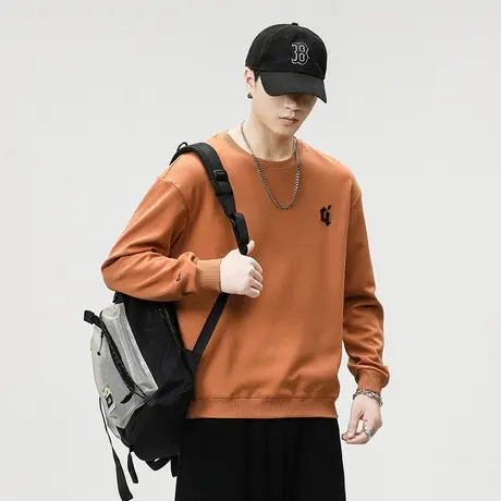 时尚潮牌秋季男装多色加绒可选高档男士卫衣宽松圆领休闲潮流卫衣商品大图