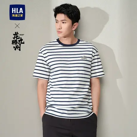 HLA/海澜之家龙腾九州IP系列短袖t恤24春夏新款圆领时尚印花短t男图片
