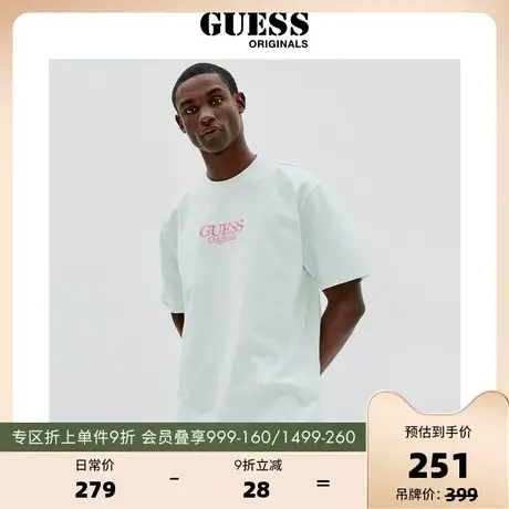 GUESS Originals男士纯棉字母LOGO刺绣短袖T恤-M2GI00K9XF2商品大图