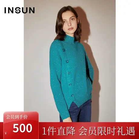 [花式纱线]恩裳COVER冬季2022平纹肌理小银豆金葱羊毛针织衫图片