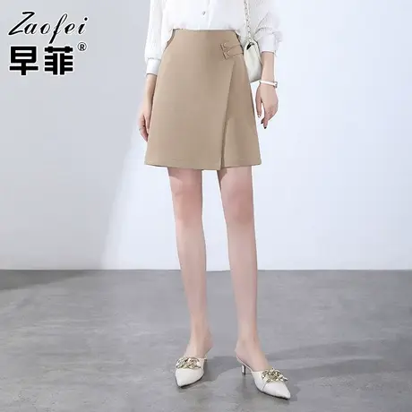 2022春夏新款时尚气质显瘦不规则裙裤休闲宽松薄款阔腿裤西装短裤商品大图