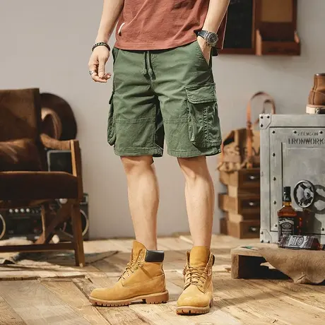 Modi Nick/摩帝尼克休闲男士短裤夏季复古五分裤直筒中裤薄款宽松商品大图