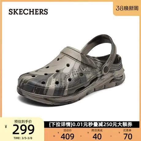 Skechers斯凯奇男鞋2024年春季新款透气洞洞鞋舒适沙滩鞋拖鞋凉鞋商品大图