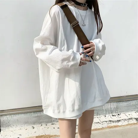 2023年春秋季新款宽松薄款vintage高街外套oversize女士卫衣潮ins图片