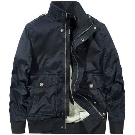 VIP秋冬季棉衣男青年韩版加厚加绒纯棉休闲夹克立领工装外套潮流商品大图