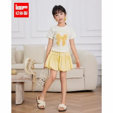 MINIIEF【爱依服童装】2025夏季新款韩版时尚洋气女童上下套裙图片