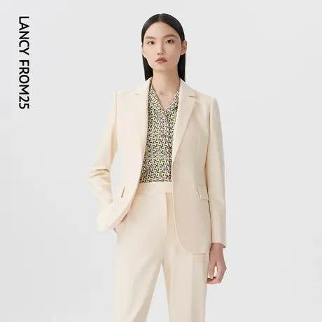 LANCY/朗姿春季新款设计感西装外套通勤高级感西服外套修身女图片