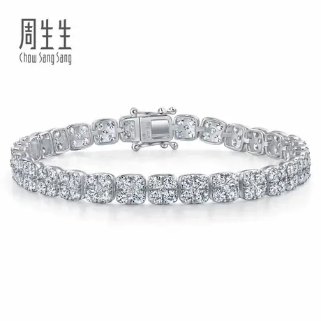 周生生18K白色黄金钻之颂永恒之颂排钻手链女95321B商品大图