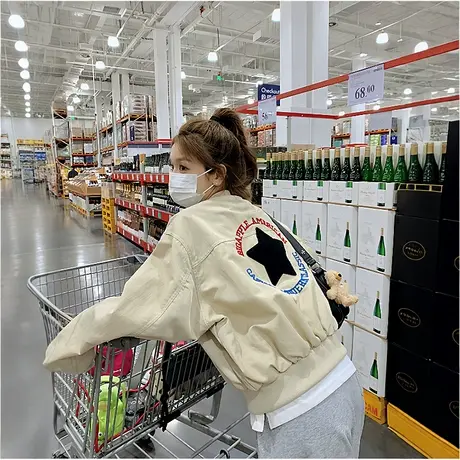 美式复古棒球服外套女2025春秋新款设计感宽松休闲百搭小个子夹克商品大图