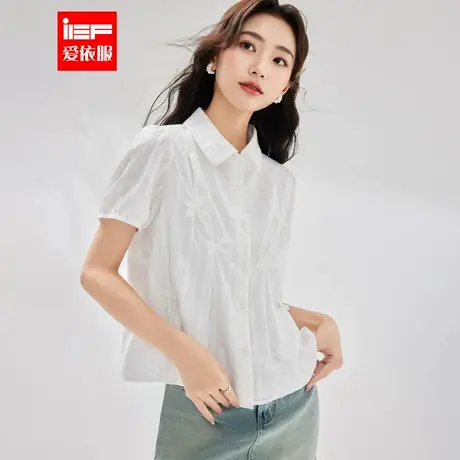 IEF/爱依服2025夏季新款法式甜美减龄少女风通勤百搭衬衫上衣图片