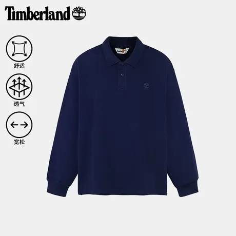 Timberland添柏岚官方男款POLO卫衣秋冬新款舒适毛圈布宽松|A6NBR图片