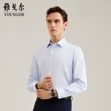 【DP免烫】D系雅戈尔衬衫商务休闲通勤新疆纯棉条纹长袖衬衫图片