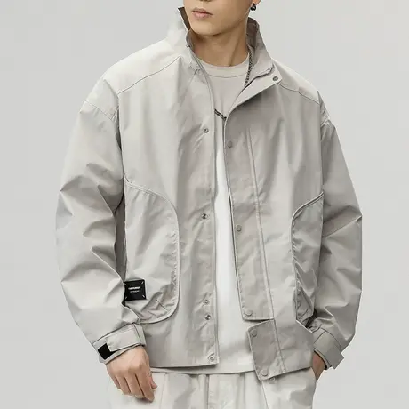 冬季防风防水三合一冲锋衣外套秋冬款男装高端设计感长袖立领夹克图片