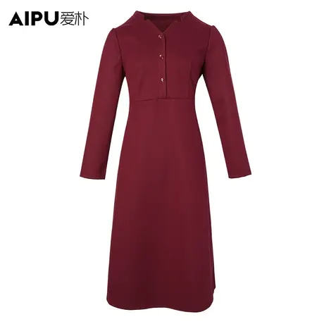 爱朴【直播专享】气质大码胖mm法式冬季新款显瘦连衣裙商品大图