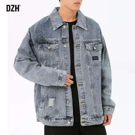 男士牛仔衣男外套潮牌高级感痞帅男装秋季新款潮港风工装夹克褂子商品大图