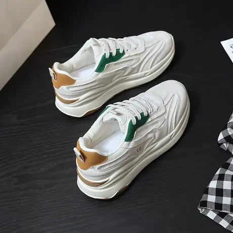 夏季透气网面阿甘老爹鞋女款2024年新款春秋款夏款运动小白鞋网鞋商品大图