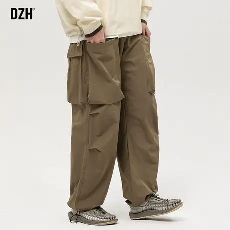 男士美式多口袋工装裤男春季2024年新款裤子男款宽松直筒裤休闲裤商品大图
